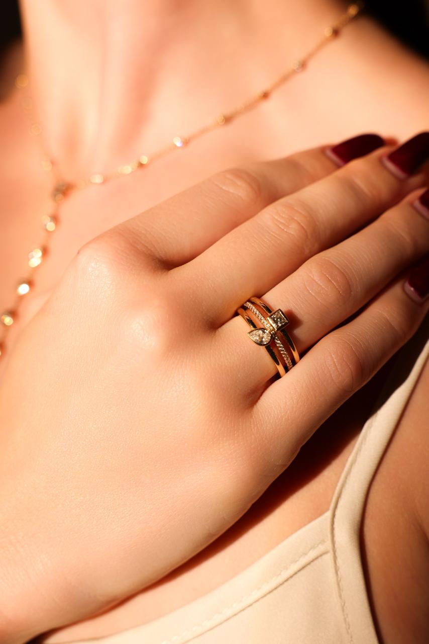 Journey of Light Pear Shaped Ring